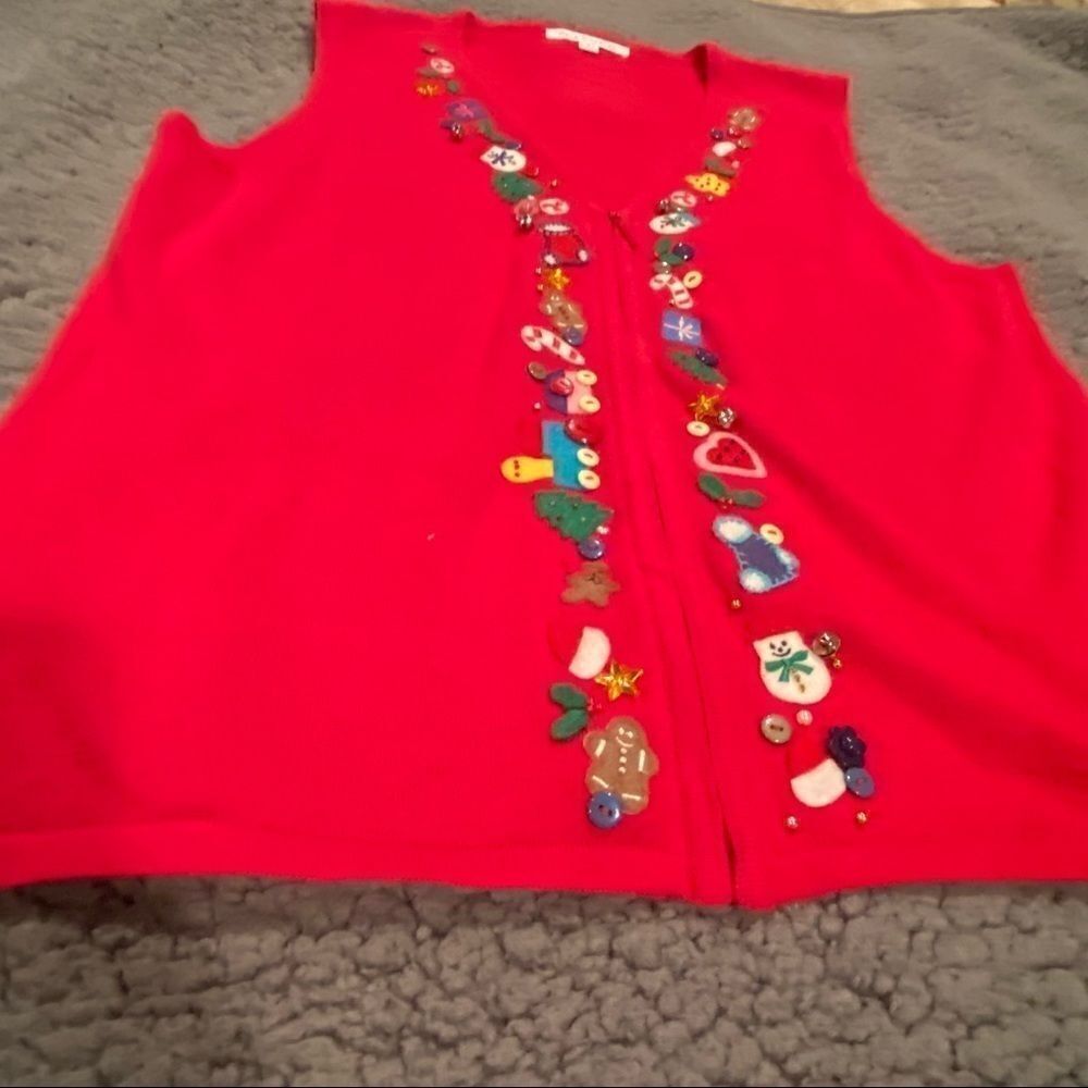 Mercer Street Christmas Vest Size Large - Picture 5 of 12